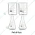SBT 4pcs 100 ml Borosilicate 3.3 Glass Beaker and Conical Flask with Graduation Marks