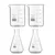 SBT 4pcs 100 ml Borosilicate 3.3 Glass Beaker and Conical Flask with Graduation Marks