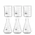 SBT 6pcs 100 ml Borosilicate 3.3 Glass Beaker and Conical Flask with Graduation Marks