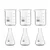 SBT 6pcs 250 ml Borosilicate 3.3 Glass Beaker and Conical Flask with Graduation Marks