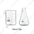 SBT 2pcs 25 ml Borosilicate 3.3 Glass Beaker and Conical Flask with Graduation Marks