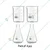 SBT 4 pcs 25 ml Borosilicate 3.3 Glass Beaker and Conical Flask with Graduation Marks