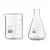 SBT 2pcs 500 ml Borosilicate 3.3 Glass Beaker and Conical Flask with Graduation Marks