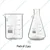 SBT 2pcs 500 ml Borosilicate 3.3 Glass Beaker and Conical Flask with Graduation Marks