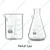 SBT 2pcs 50 ml Borosilicate 3.3 Glass Beaker and Conical Flask with Graduation Marks