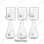 SBT 6 pcs 50 ml Borosilicate 3.3 Glass Beaker and Conical Flask with Graduation Marks