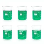 COMETEK 500ml Borosilicate Glass Beaker Set Low Form, 50ml Graduations
Heat Resistant Laboratory Glassware
Pack of 6