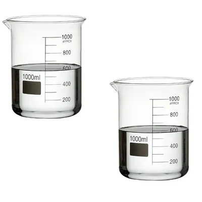 SBT Instruments 1000ml x 2pcs Borosilicate Glass Beaker, Low Form with Spout