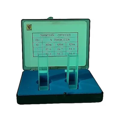 Set of 2 pcs 10 mm Glass Cuvettes with 3.5 ml Volume for Visible & UV/VIS Spectrophotometer