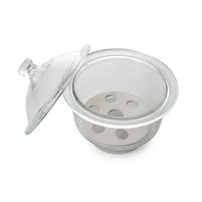 Labico 240mm Glass Desiccator for Lab Use with Porcelain Plate