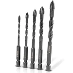 Maf Pro Glass Drill Bits 4,5,6,8,10 mm 1/4 Inch Hex Shank Combo (MPTD-500)