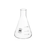 COMETEK 100ml Laboratory Erlenmeyer Flask - Borosilicate Glass With Narrow Neck Conical Shape and White Graduations