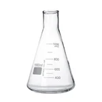 Cometek Borosilicate 3.3 Glass 1000ml Narrow Neck Conical Erlenmeyer Flask with White Graduations