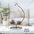 Ecofynd Ornament Display Stand-Glass Globe Air Plant Terrarium Pothook Stand (DS006-BLK)[Pack of 2]