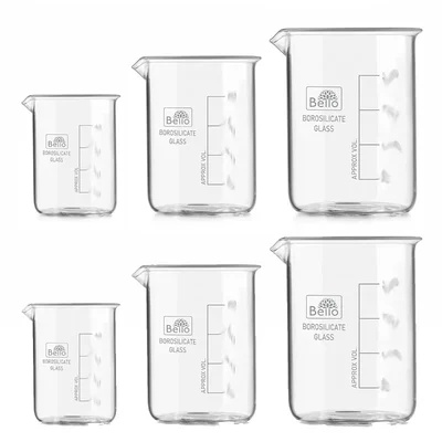 SBT Instruments 6pcs Borosilicate Glass Beaker Set - 500ml (2pcs), 250ml (2pcs), 100ml (2pcs)