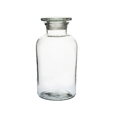 Cometek Soda Glass 1000ml Wide Neck Reagent Bottle with Glass Stopper for Containing Chemicals