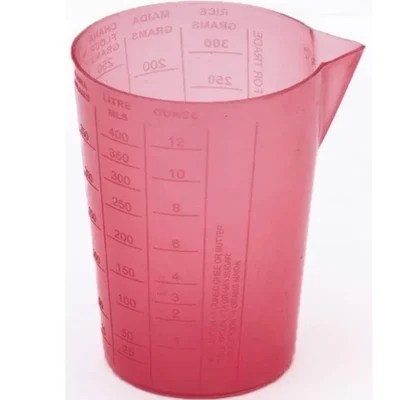 Pack of 5 Plastic Measuring Glass for Measuring Solids and Liquids Item