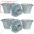 Set of 6 Glass Shape Aluminium Large Size Jelly Cupcake Baking Moulds For Oven