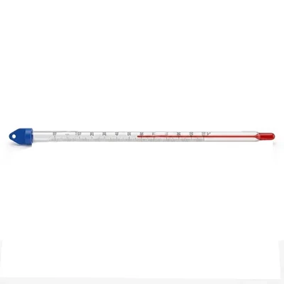 COMETEK 110 AL Borosilicate Glass Red Alcohol Thermometer (-10 to 110°C) for Chemical Temperature Measurement