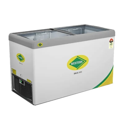 WESTERN 422L Sliding Glass Top Deep Freezer with 2 Baskets, F450GL25 for Supermarkets with 4 Years Warranty