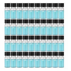 Bello Pack of 40 Pcs 5ml Transparent Glass Vials with Lids for Essential Oils and Scientific Cosmetics Perfume Making