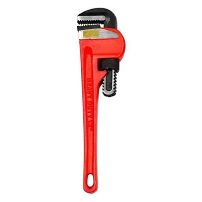 Globus 10 inch / 250mm Steel Red & Black Heavy Duty Pipe Wrench (328)