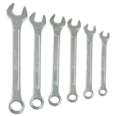 Globus Pack of 6 Combination Spanner Set (Chrome matt finish) (359)