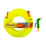 Globus 062 Garden Water Hose Pipe, 10 meter Transparent Nylon, Suitable For Watering Plants, Lawn Care & Car Wash