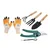 AGT Garden Tools Combo Kit of a Hand Cultivator, Hand Trowel, Garden Fork, a Garden Shears & Gardening Gloves(5 Items)