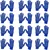 Delight 12 Pair Blue Colour 13 Gauge Large Size Polyester PVC Dotted Gloves (MPKD13-62)(BL)