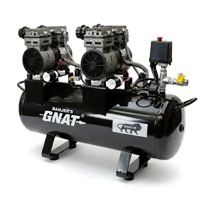 GNAT 2HP Oil Free Silent Air Compressor 70L Tank for Dental Clinics & Workshops Heavy Duty Model
