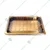 400 Pcs, Designer 8x3x2.25 Inch Disposable Gold Sushi Take Out Box