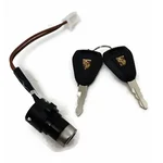 Gold Electric Bicycle Ignition On/Off Key Switch with Dual Keys and 2-Wire Connection for E‑Bike, Scooter, and Go‑Kart