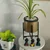 Ecofynd Golden Mid Century Metal Plant Pot With Stand for Interior Decoration