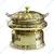 Hammered Stainless Steel Golden Round 6ltr Chafing Dish with Lid(Pack-Pack of 4)