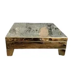 Premium Quality 15x15x4 inch Golden Mirror Steel Rectangular Chafing Plate