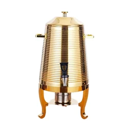 Golden 12 Litre SS Coffee Urn or Buffet, Fuel Based (Model:CUCPG) without Electricity For Tea Urn,Hot Beverage Dispenser