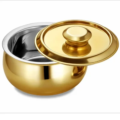 Losange Premium 10 hrs insulated Stainless Steel 3500 ml Casserole with Golden Finishing