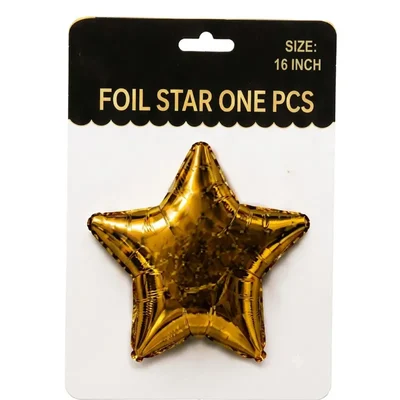 Pack of 10,20,50,70,100 16 Inch Metallic Golden Foil Star Balloon for Birthday Event Party Decoration Shiny Reusable(Pack-10 pcs)