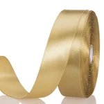 10Pcs, 0.5 Inch 18M Length Golden Satin Ribbon For Decoration, Gift Wrapping & Craft Use
