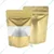 1Kg, 20x30 cm Gold Color Reusable Pet+Poly Stand Up Pouches With Transparent Window(Pack-50 Pcs)