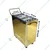 High End Catering Gold Plated Mirror Steel 3+2Pot 15x42x34inch Live Snacks Trolley or Banquet Service For Hotel Banquets