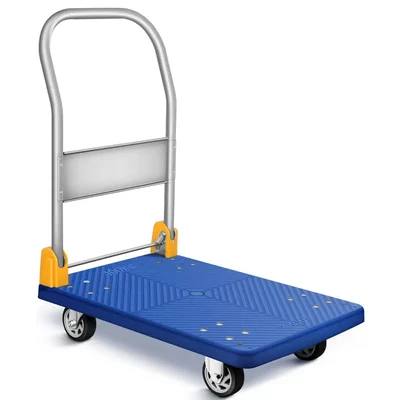 GOBBLER 200 Kg Load Capacity Portable Platform Trolley Cart for Lifting Heavy Weight,Blue(GB-TR200)
