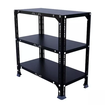 Menage 24 x 23 x 12 Inch 3 Shelves Multipurpose Storage Rack With Accessories