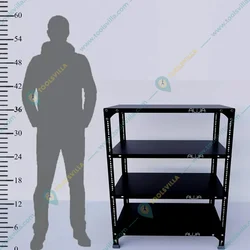 Menage 36x29x18 Inch 4 Shelves Multipurpose Storage Rack With Accessories