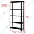 Menage 72x35x12 Inch 5 Shelves Multipurpose Storage Rack With Accessories