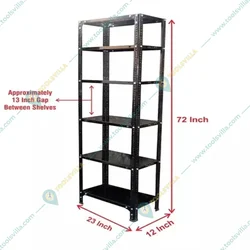 Menage 72 X 23 X 12 Inch 6 Shelf Shelves Multipurpose Storage Rack With Accessories