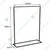 KTG Modern Garment Rack, Metal Frame Clothes Stand with Single Rail, Black-160 x 120 x 40 Cm