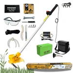 Farmio Grass Cutting Machine with 12V Lithium Battery, Dual Blade & Nylon Trimmer for Lawn Grass Cutting
