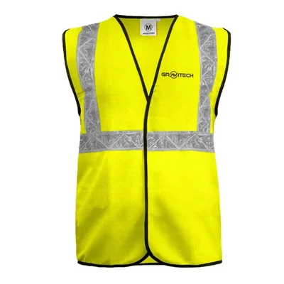 Gravitech 50 GSM Green Safety Jacket with 2" PVC Reflective Tape GI-RJ-01 (Pack of 1)(Pack-1 Pcs )